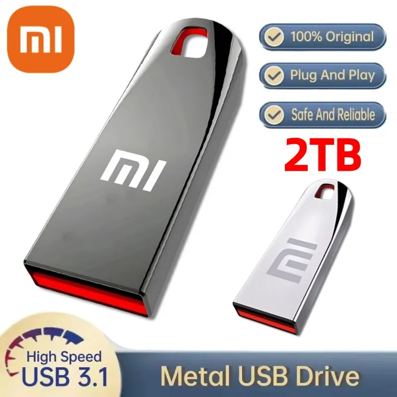 Xiaomi USB 3.0 Pen Drive Высокоскоростной 1 ТБ 2 Металлический Портативный Pendrive Cle U Disk Флешка