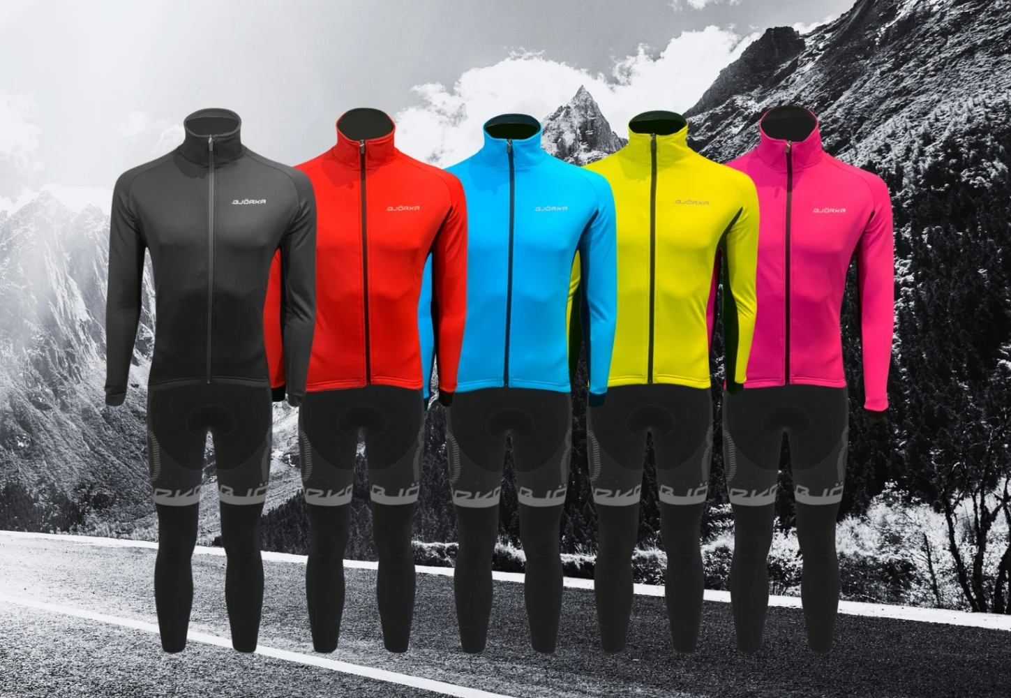 Новая мужская велосипедная майка BJO RKA # 5-красочные зимние флисовые велосипедные