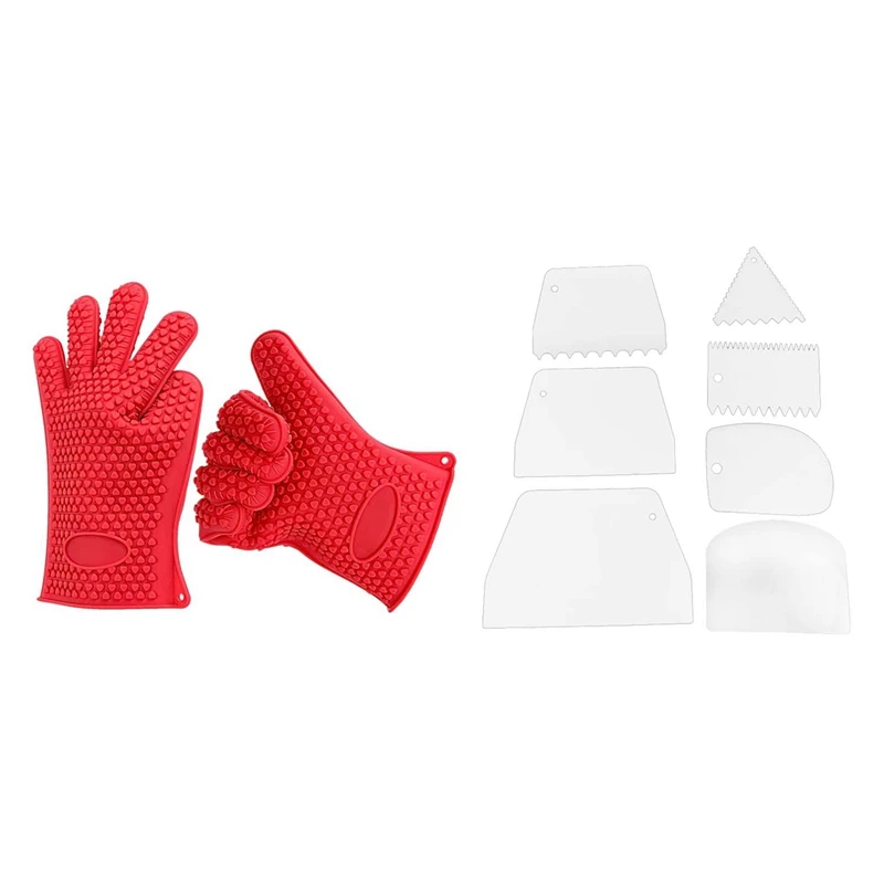 

1 пара, силиконовые перчатки для приготовления пищи, 7 шт.