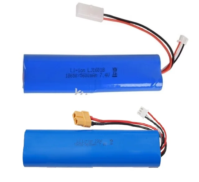 Обновленная литий-ионная батарея 2S 7,4 в 5600 мАч 18650 штекер XT60/штекер Tamiya для Henglong1/16 Радиоуправляемый Танк часть R/C аккумулятор