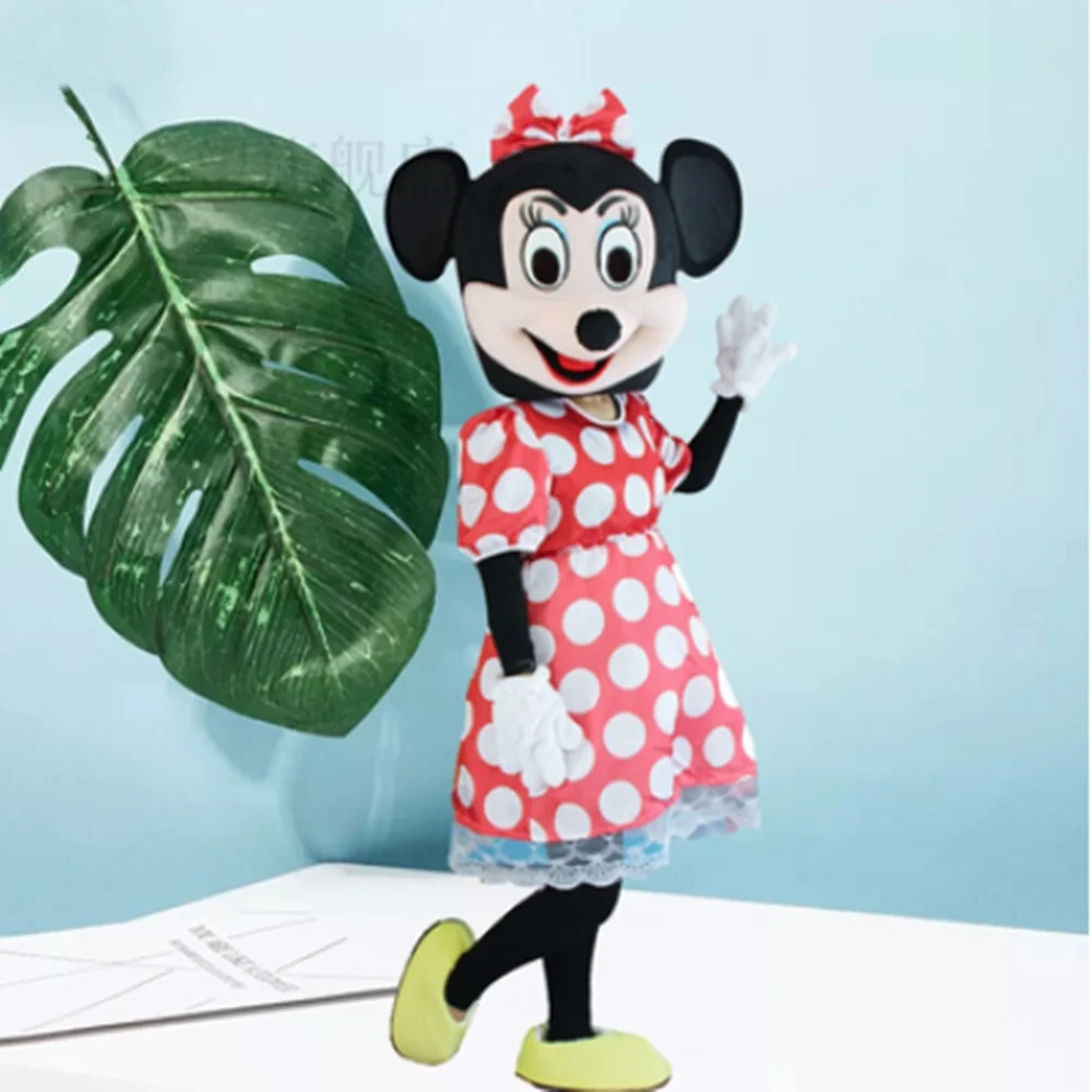 

[1 Set] Factory Hot Sale Disney Mascot Costume Mickey Mouse Minnie Head Funny Cartoon Doll Costume Christmas Celebration Party
