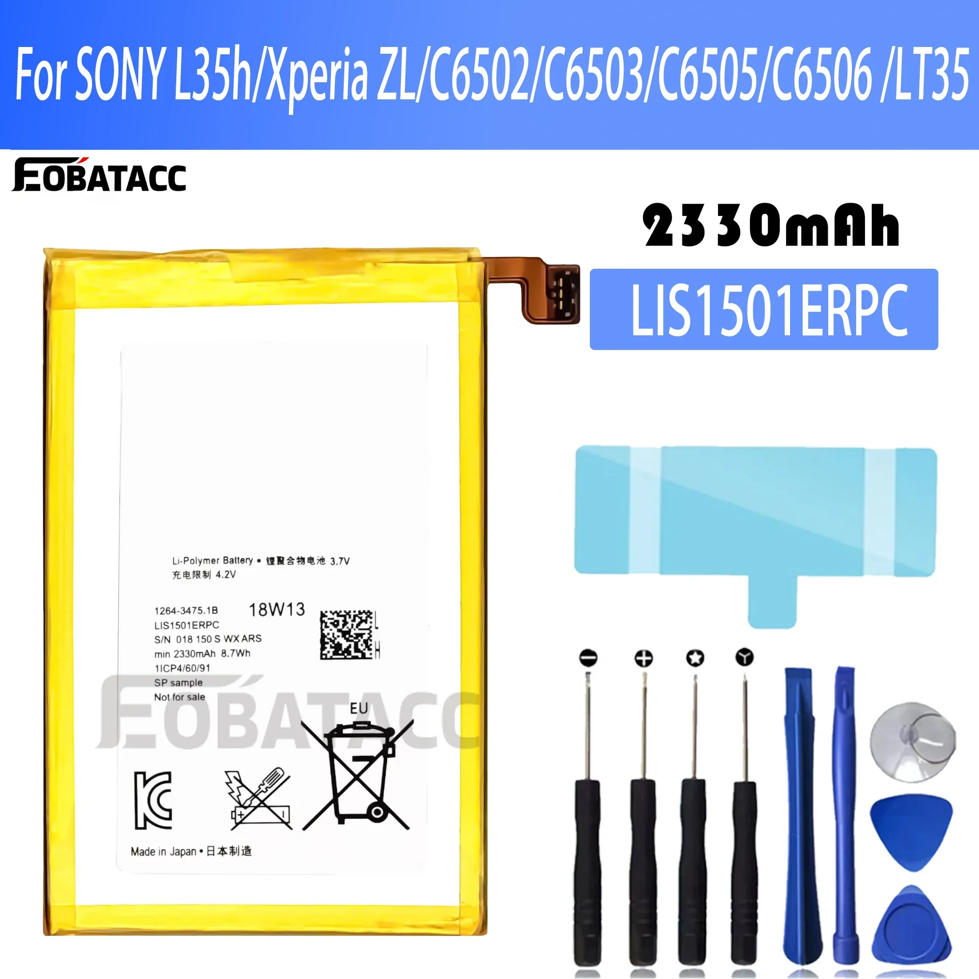 100% новый оригинальный аккумулятор LIS1501ERPC для Sony L35h Xperia ZL/C6502 C6503 C6505 C6506/LT35 +