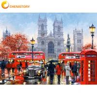 chenistory diy painting by numbers adults kits oil acrylic paint art street landscape drawing by numbers home decor gift