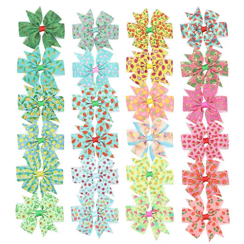 Заколки для волос с V-образным принтом ласточкин хвост модные зажимы фруктовым