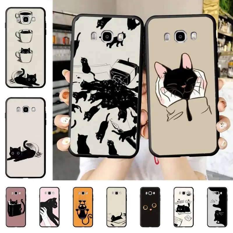 

Cat Cute Phone Case for Samsung J 2 3 4 5 6 7 8 prime plus 2018 2017 2016 core