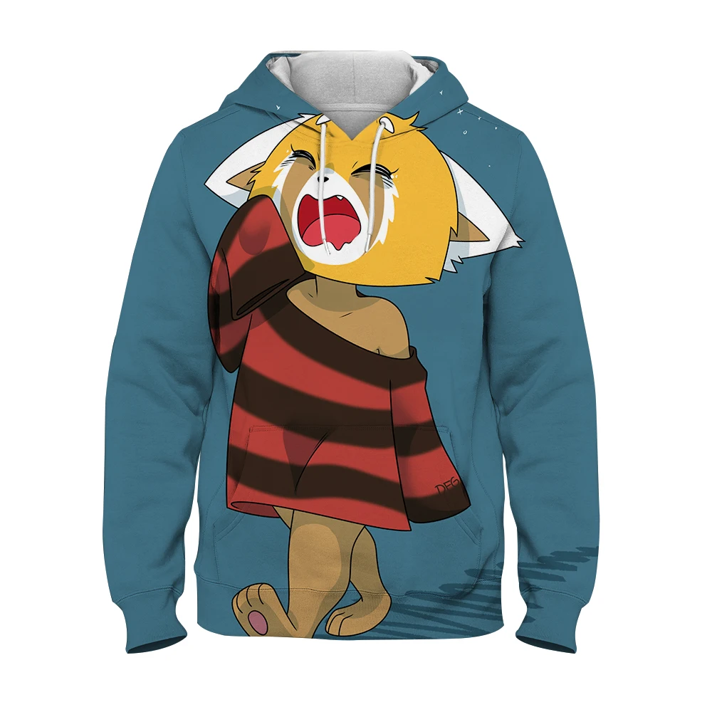 

Aggretsuko Hoodies Anime Style Hooded Sweatshirt Women Cosplay Sports Casual Pullover Men Hoodie Spring Fashion Hip Hop Tops