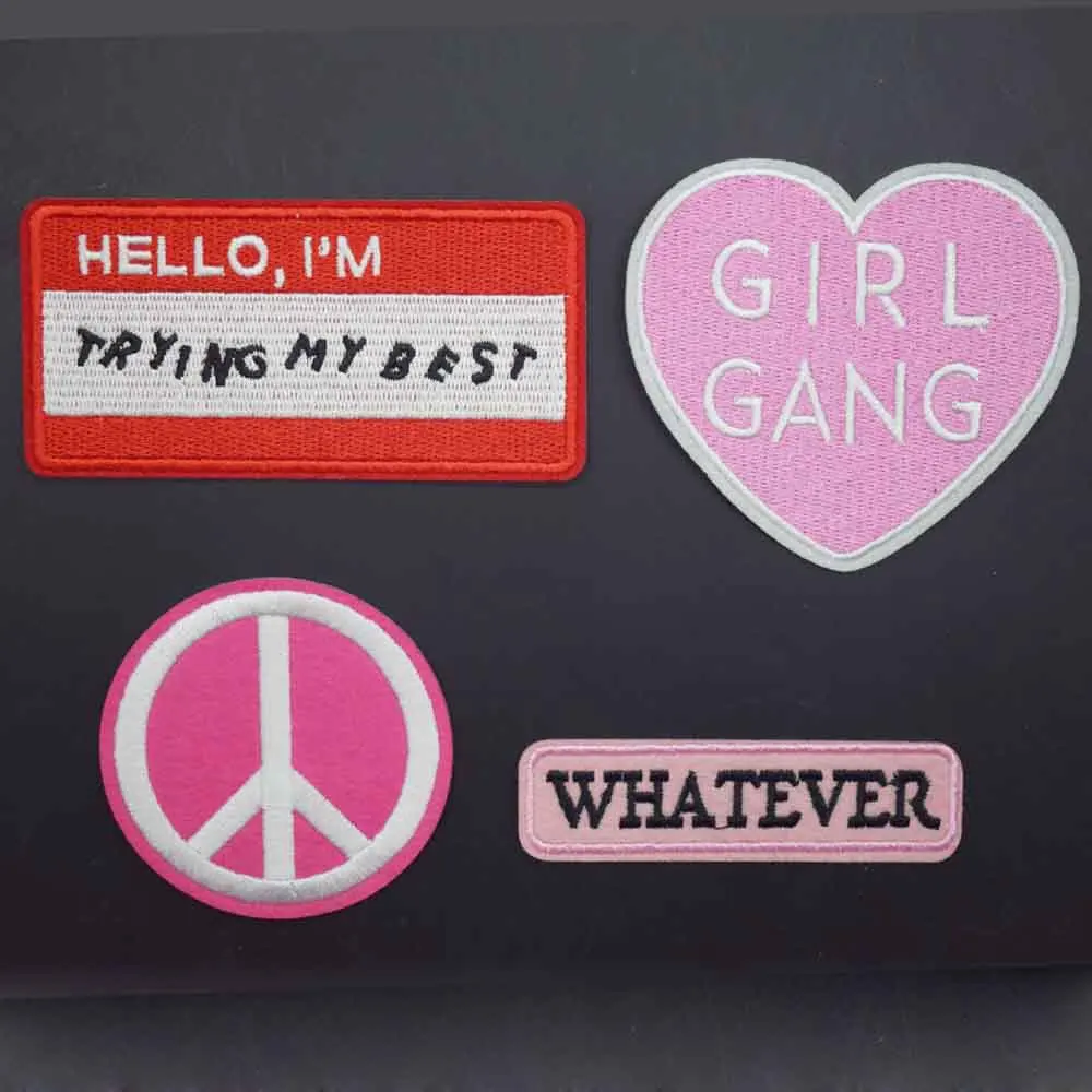 Новинка красная нашивка для одежды в стиле панк с вышивкой надписей девушек юбки