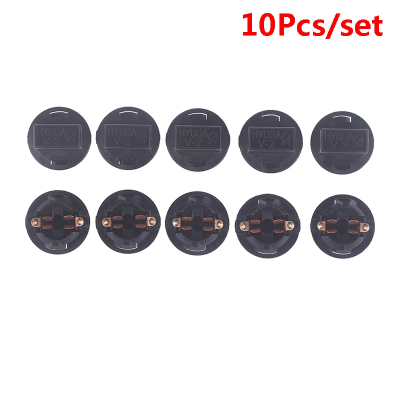 

10 Pcs Black Plastic T10 Car Light Socket Twist Lock Wedge Instrument Panel Dash Light Bulb Base Holder 10.7mm Lamp Accessories