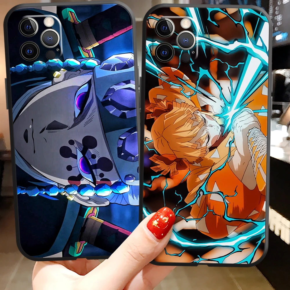 

Demon Slayer Yuukaku-hen Phone Case For iPhone 11 12 13 11Pro 6 7 8 12mini XR XS 12Pro MAX SE 2020 13 Pro Cartoon Soft TPU Funda