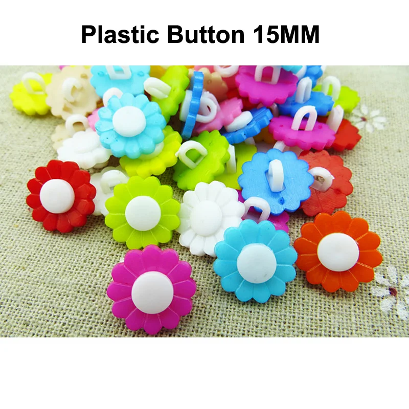 

50 шт. 15 мм Подсолнух пуговицы Окрашенные Пластиковые Мультяшные брендовые пуговицы пальто сапоги швейная одежда аксессуары P-045L