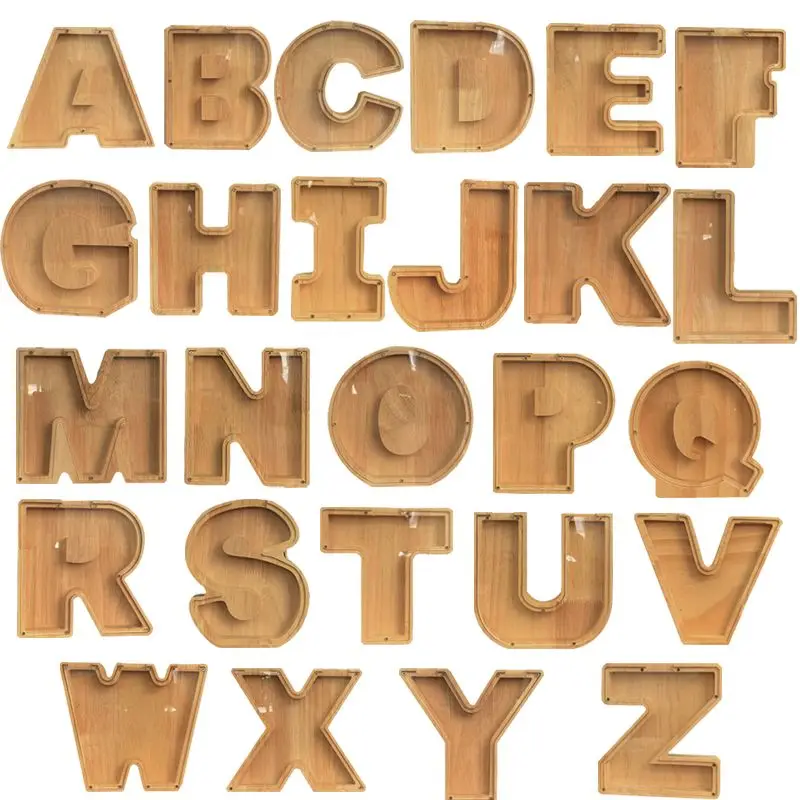 

Ydewiner 2022 Letter Money Bank , Wooden Modern Saving Box , Decorative Cosmonaut Figure Coins Storage for Children Present