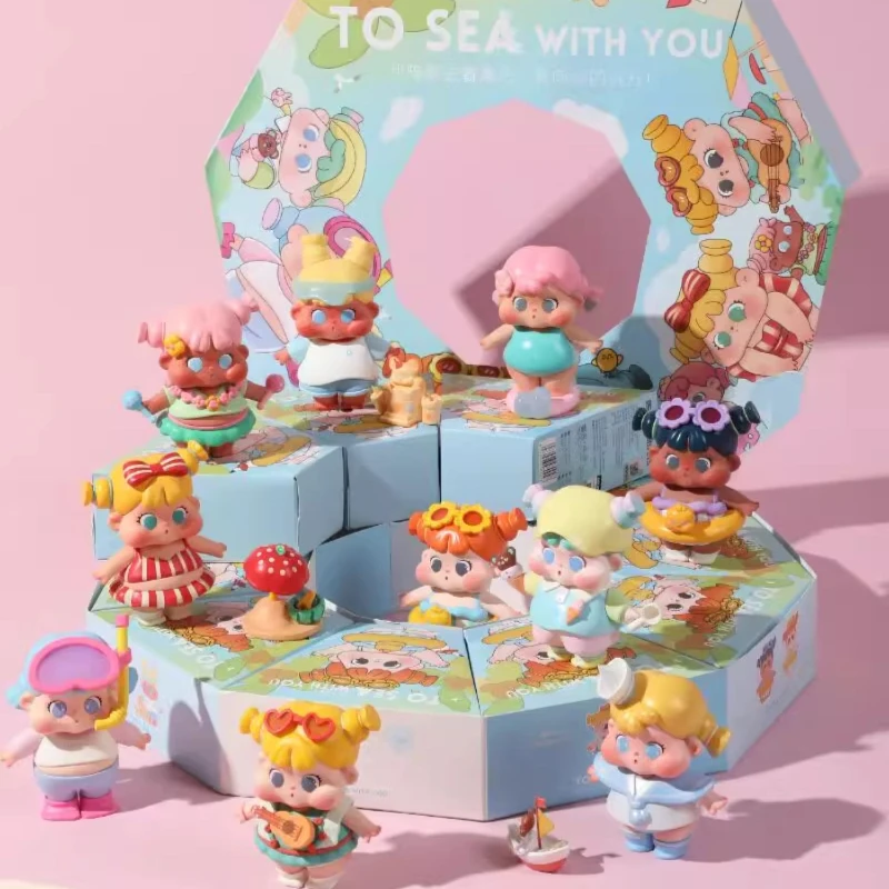 QOQO To Sea with You Series глухая коробка Kawaii Аниме Фигурка настольное украшение милая