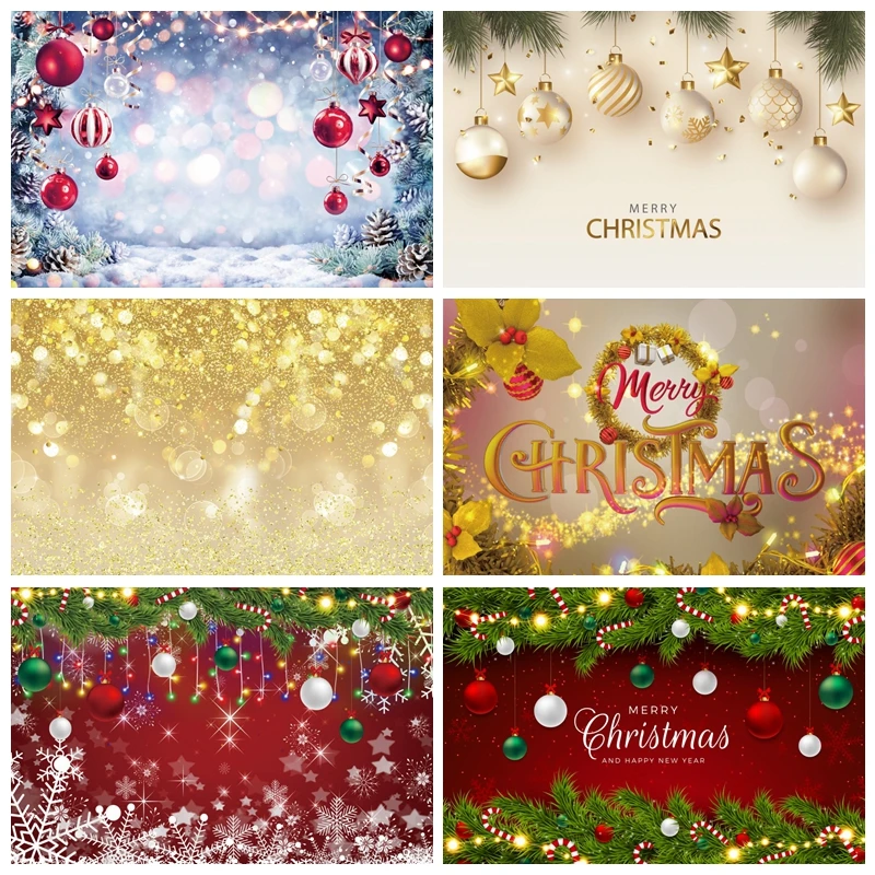 

Christmas Backdrops for Photography Gold Glitters Light Bokeh Snowman Snowflake Party Photographic Backgrounds Photo Studio Prop