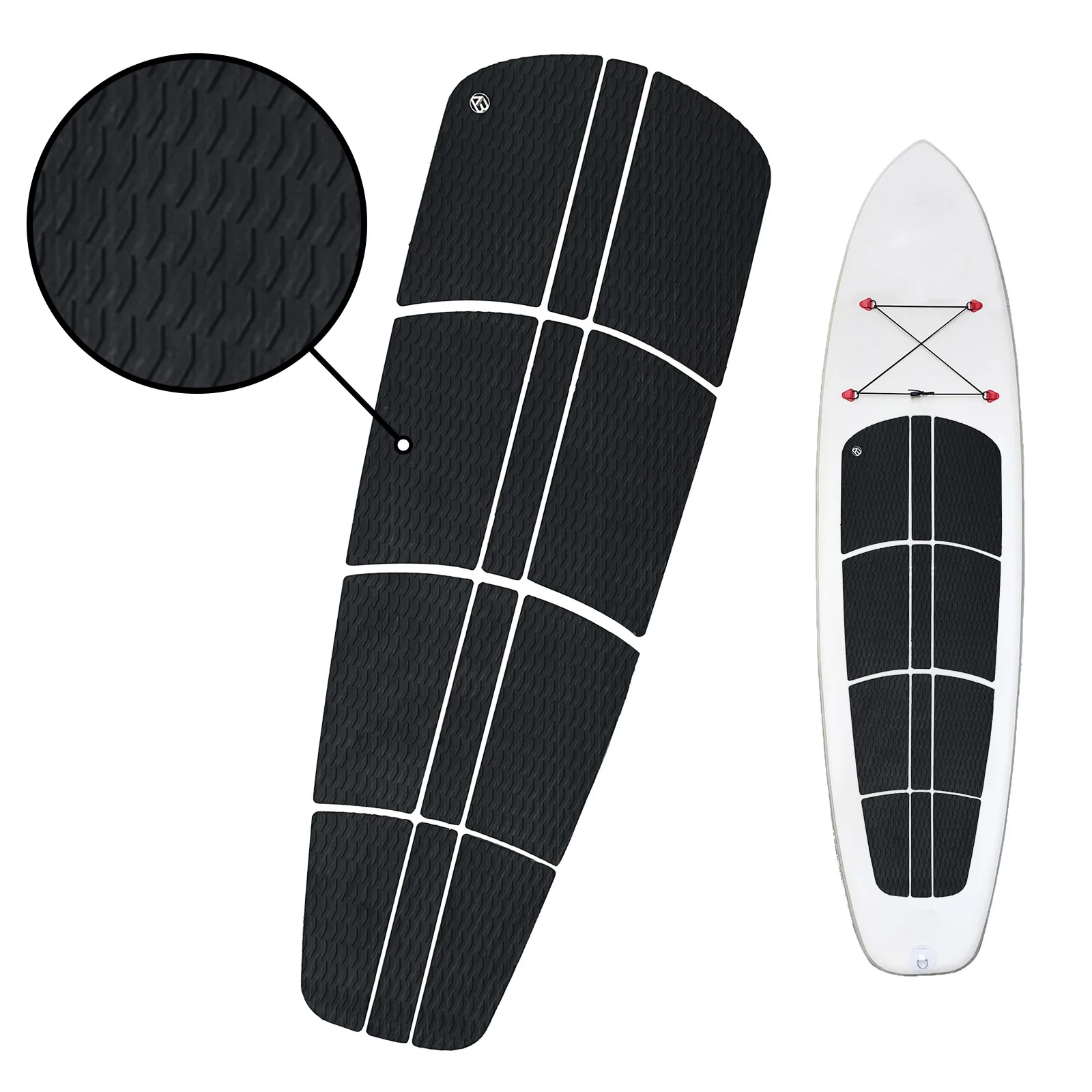 

AQUBONA 6/7/11/12 Piece Surf SUP Deck Traction Pad EVA Grip Foam Tail Pads 3M Adhesive for Longboard Paddleboard Surfboard