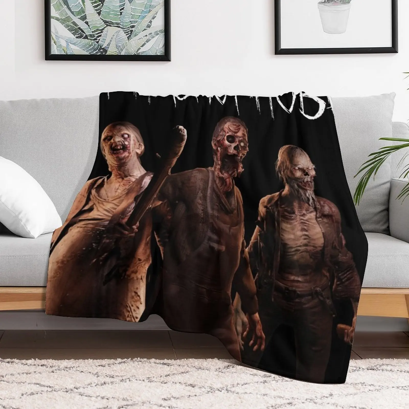 Модели Phasmophobia Ghost пледы движущиеся мягкие клетчатые декоративные одеяла для