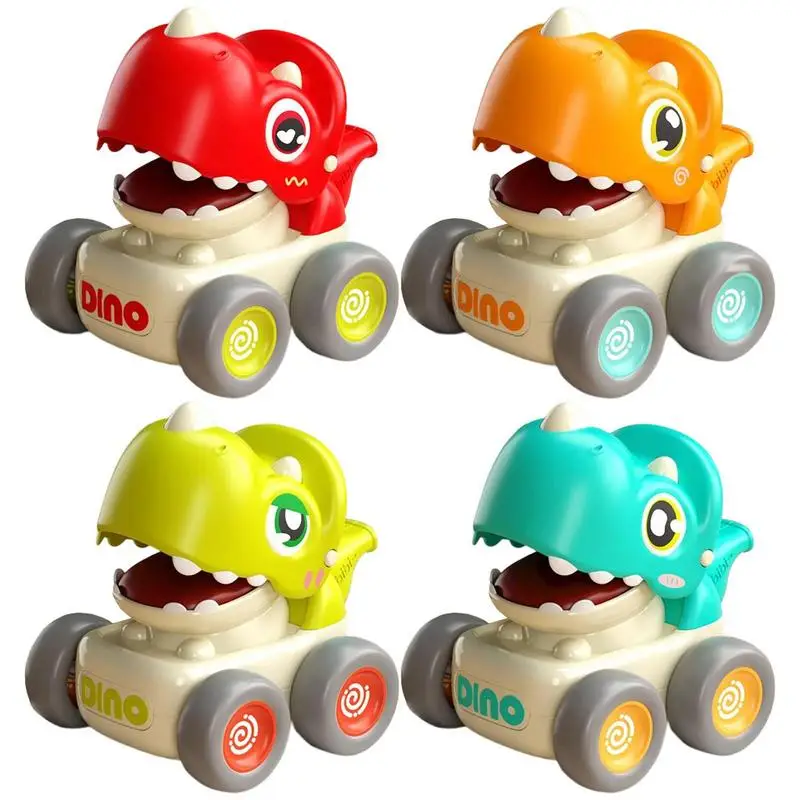 

Baby Car Toys Pull Back Inertial Scoote Creative Dinosaur Press Inertial Car No Battery Required Parent-child Interaction Toy