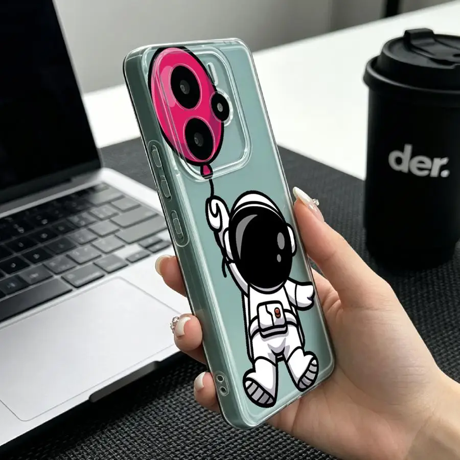 Чехол для Xiaomi Redmi Note 15 10S 14C 12 13C 9 10 11 12S Note 13 14 Pro Plus 11S A4, мягкий чехол для телефона с рисунком астронавта (art.: 3920daeb42329) - 3920daeb42329
