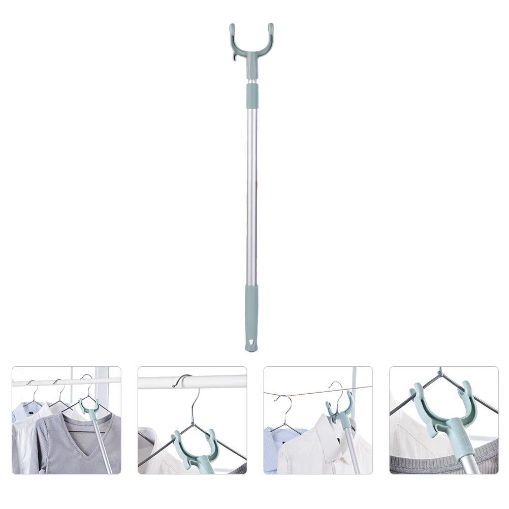 

Telescopic Rod Curtain Hooks Drapes Lightweight Clothes Pole Retractable Drying Hanger Household Home Pp Plastic Sturdy Balcony