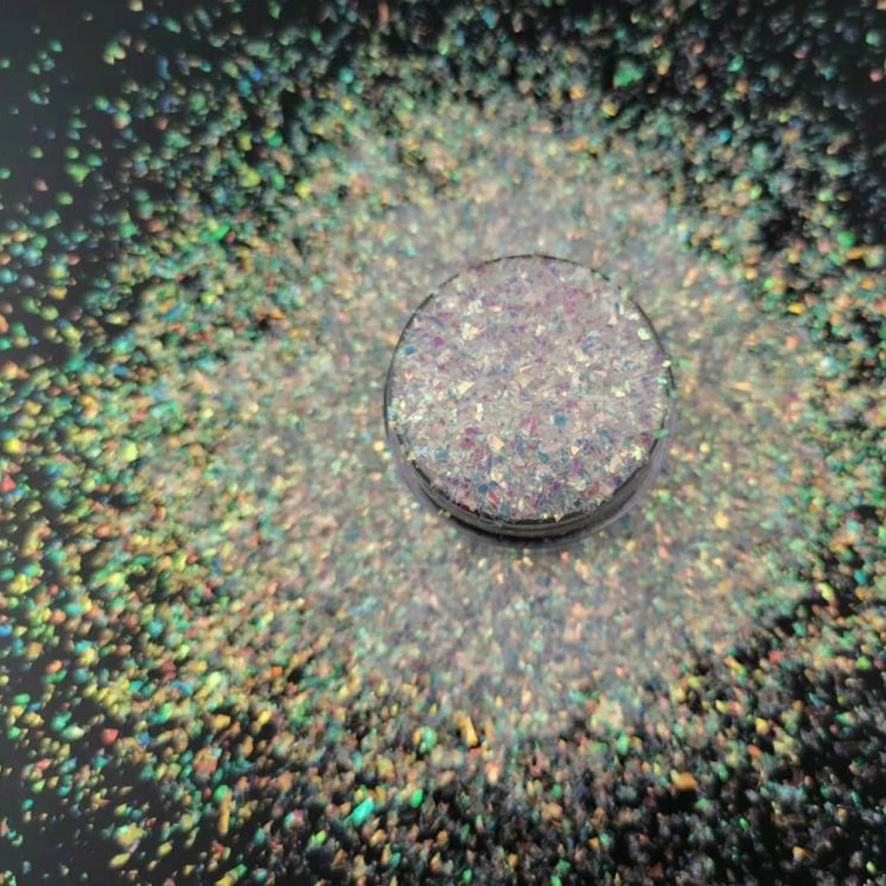 

Nail Glitter Flake 50g/bag 6 color Halo Mixed size Glitter/ Nail Flakes 3D DIY laser Sequins/Mermaid Silver Sky Fine fragments