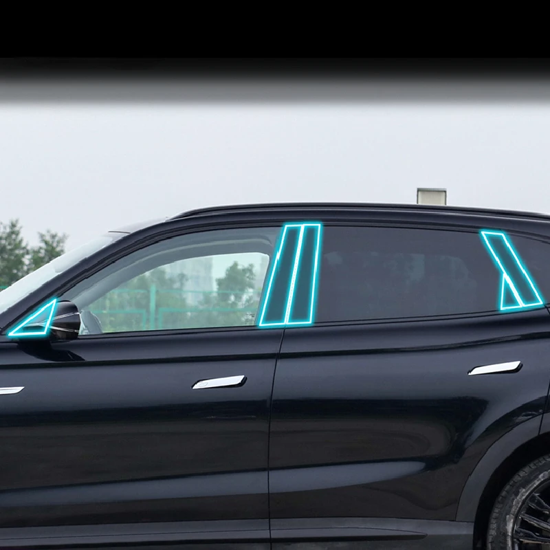 

Window Center Pillar Protective Film Anti-scratch Cover Car Protector Exterior Accessories TPU For Rising Auto Marvel R 2021-202