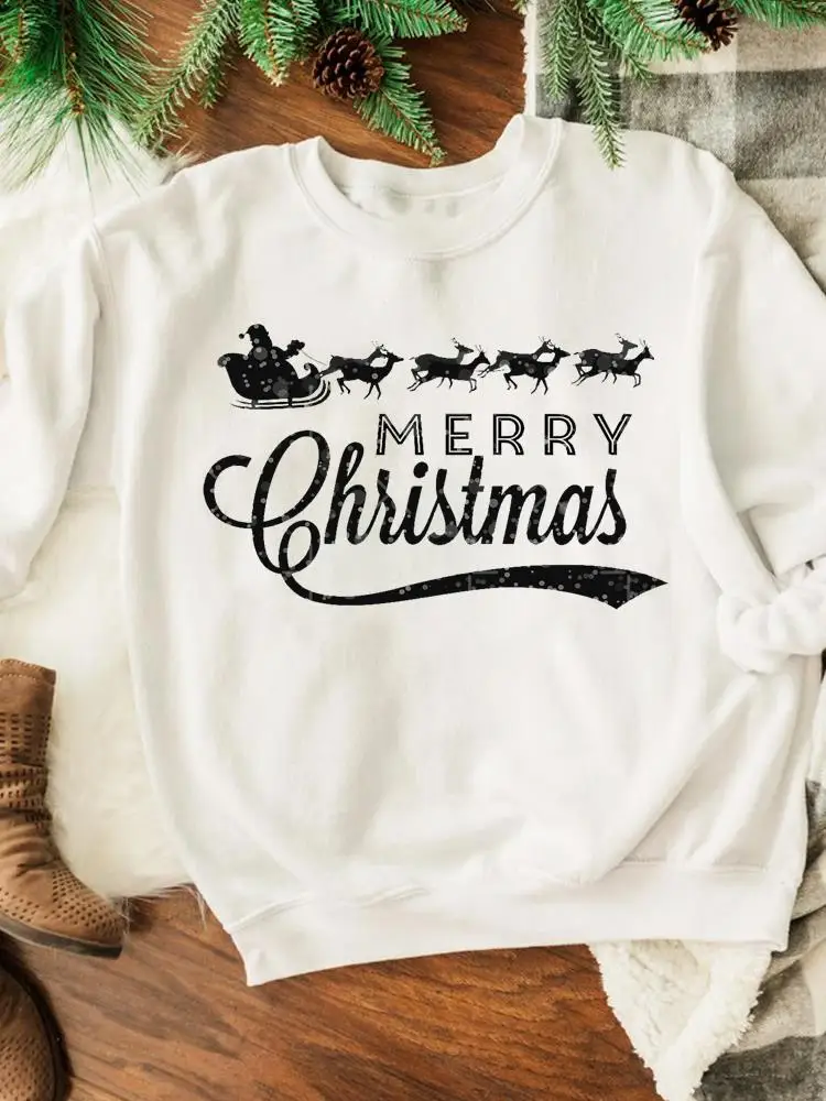 

Женские свитшоты с рисунком «Happy Christmas»