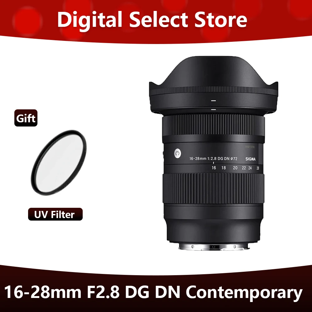 

Sigma 16-28mm F2.8 DG DN Contemporary Lens Full Frame Mirrorless Camera Wide Angle Zoom Lens For Sony E Mount