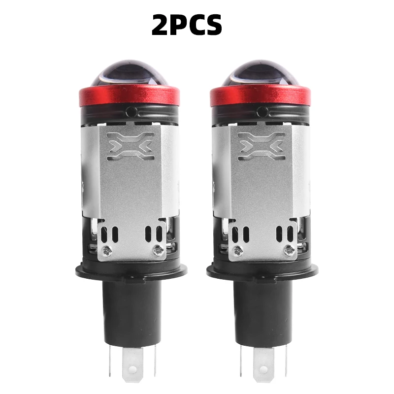 

SANVI Новая мини-светодиодная линзовая фара H4 с би-светодиодной линзой для автомобиля, мотоцикла, обновленная беспроводная фара с плоским отключением 5500K 40000LM 42 Вт