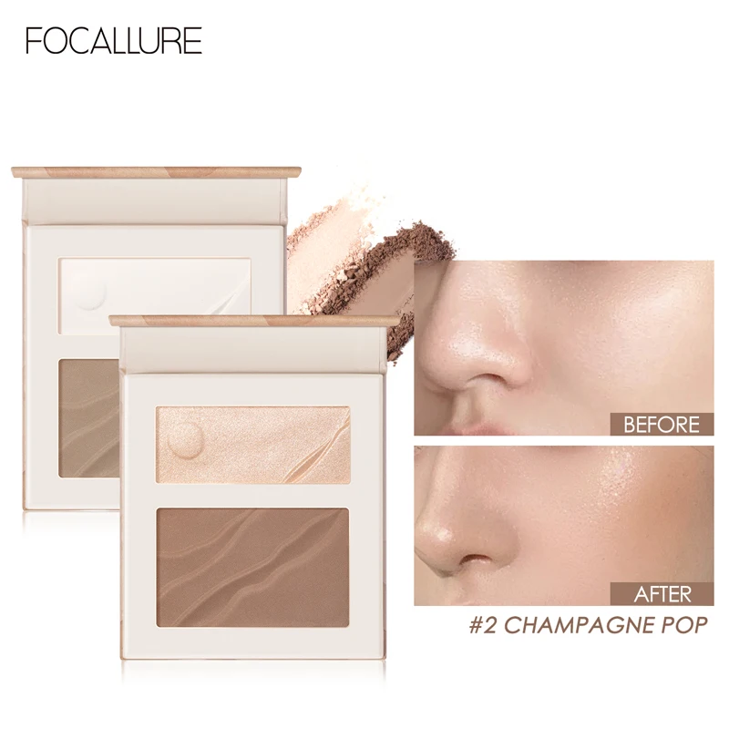 

FOCALLURE 3D Bronzer Highlighter Long-Lasting Contour Palette For Face Makeup Stick Cream Texture Contour Illuminator Cosmetics