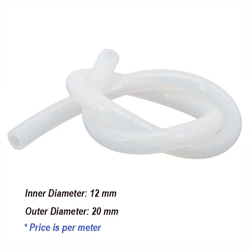 

Усиленный силиконовый шланг/трубка 12 мм, внутренний диаметр 4 мм, Толщина стен, пищевой, домашний пивоваренный, по цене измерителя