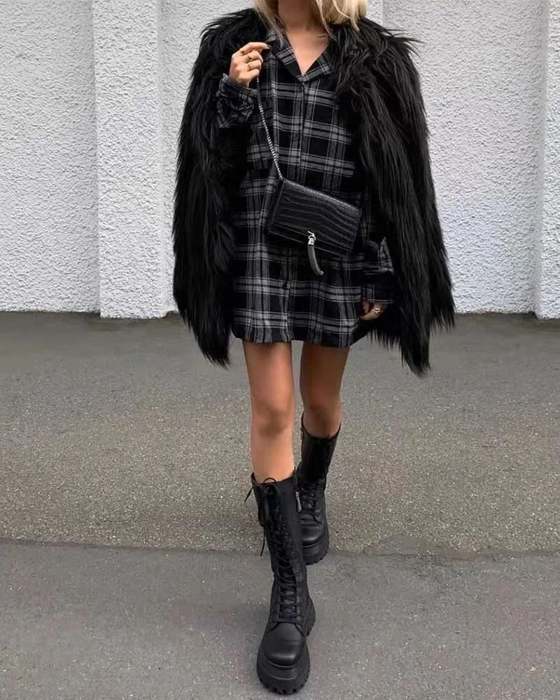 Sexy High Platform Boots Women Mid-calf Boots Thick Bottom Motorcycle Boots Female Punk Shoes Autumn Winter Shoes Botas De Mujer