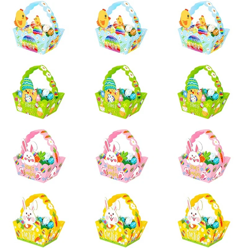 Пасхальные корзины пасхальные подарки набор корзин с ручкой бумага Пасхальная