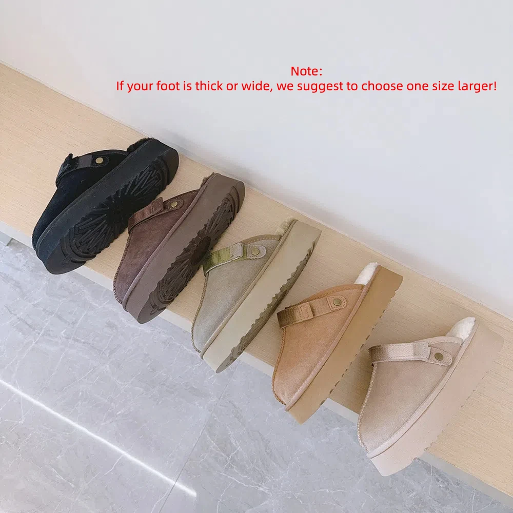 Кожаные шлепанцы с закрытым носком для мужчин и женщин удобные меховые сандалии