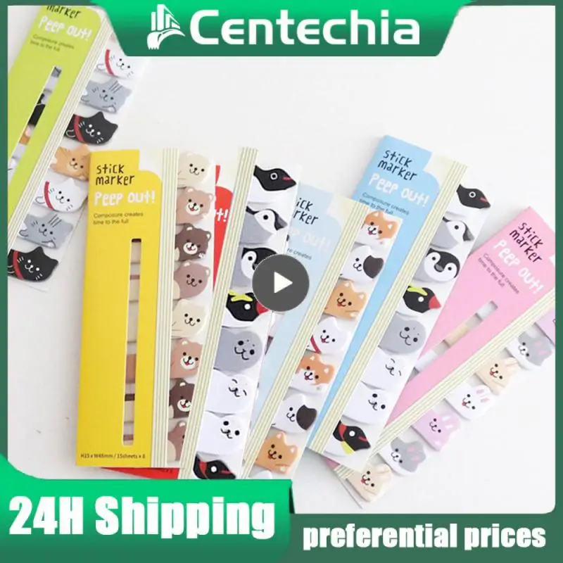 

Cute Styling Label Repeatable Adhesive Bookmark Waterproof And Durable Easy To Tear Off Self-adhesive Paper Note Paper