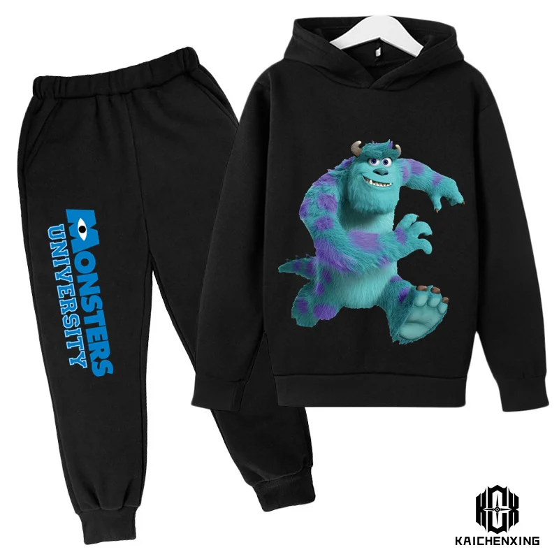 

Disney Sweatshirt Pant Suit Coat Casual kids Boys Long Sleeve Monsters, Inc Clothes Kawaii Hoodies Children Pullover Sportswear