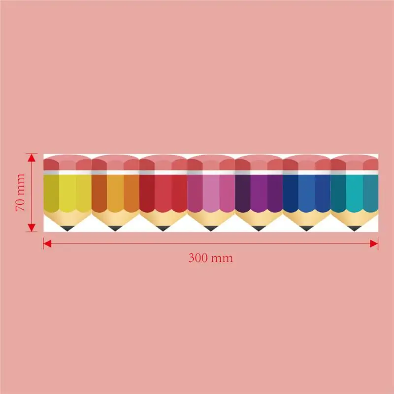 Pattern Wall Decor Pencil Border Sticker