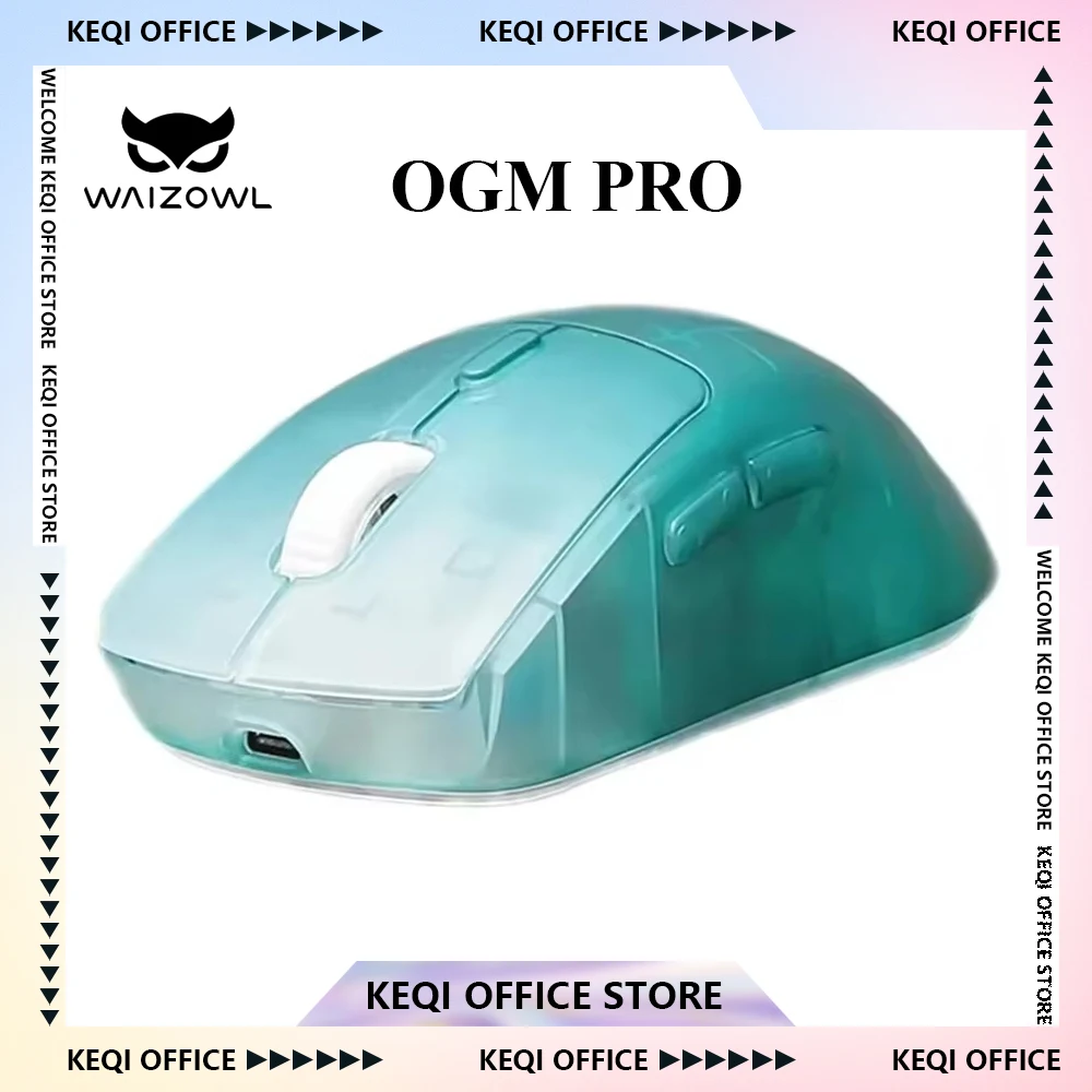 Беспроводная мышь Waizowl OGM Pro эргономичный дизайн легкий трехрежимный PAW3395