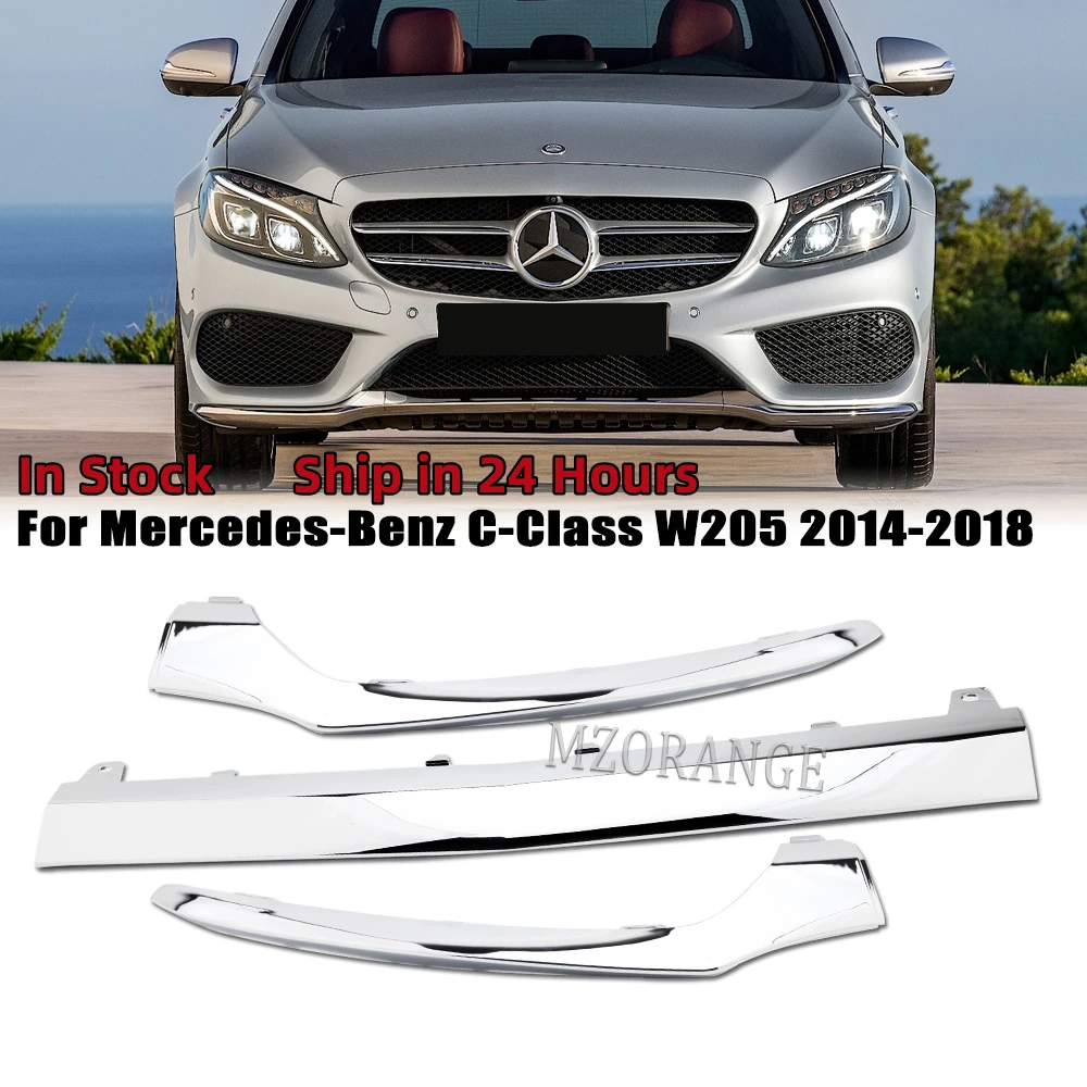 Lower Lip Chrome Trim Left For Mercedes-benz Class C W205 20