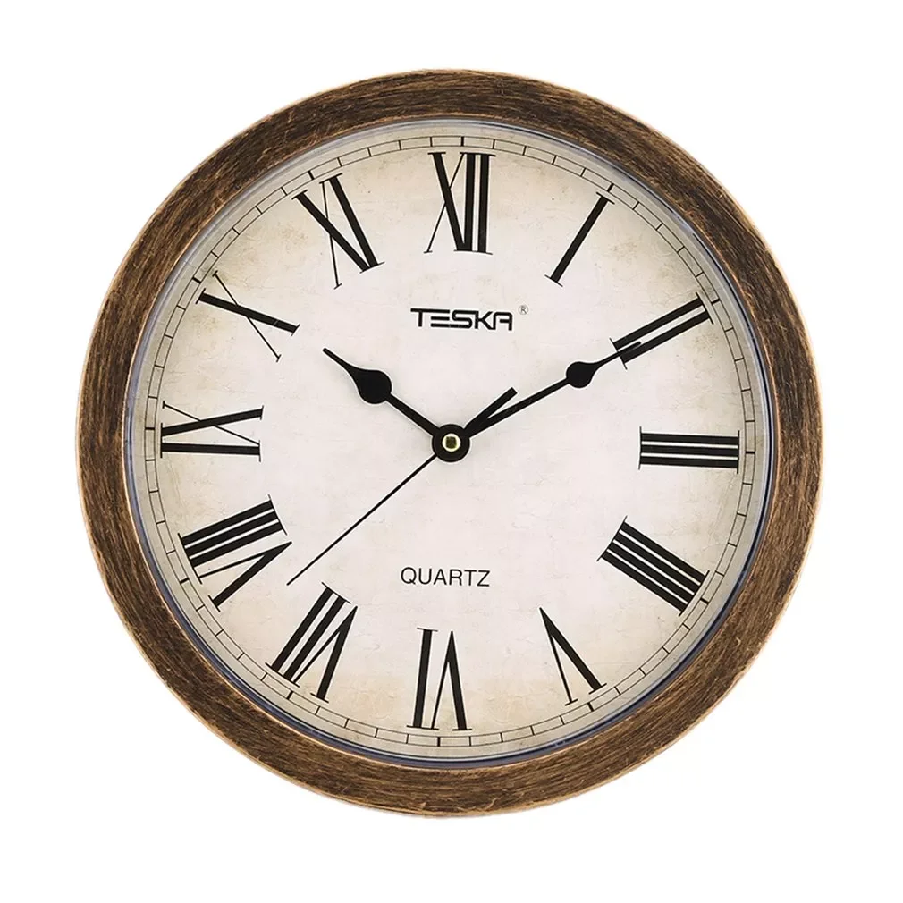 

Nordic Style Vintage Round Shape Unique European Mute Wall Clock Storage Box for Home Living Room Decoration