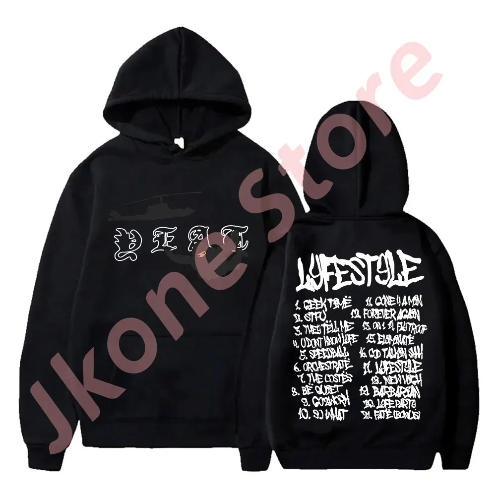 Толстовки Yeat Lyfestyle Tracklist 2023 пуловеры Tour Merch для женщин и мужчин модные