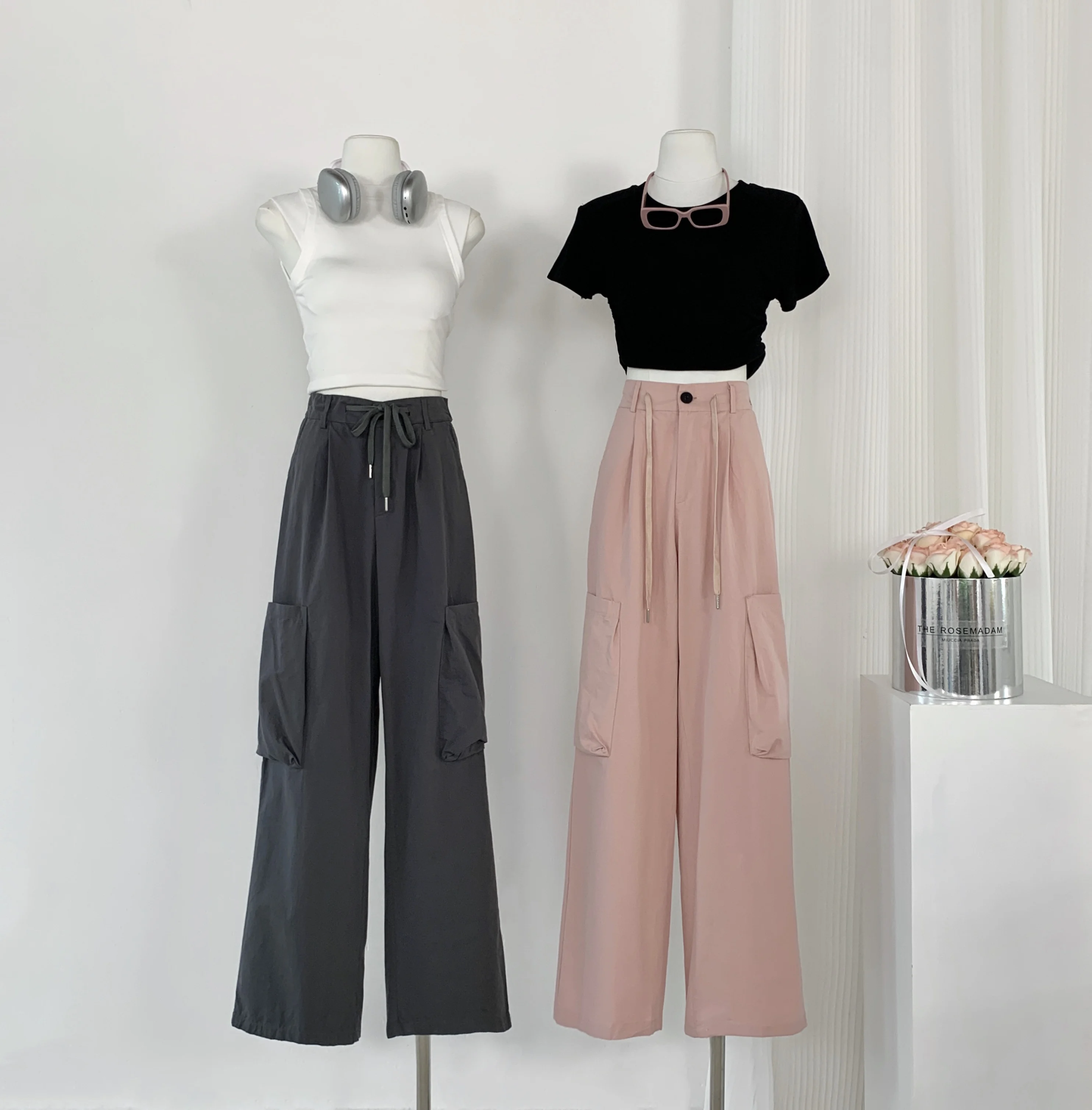 

Harajuku Design Women Cargo Pants Casual Chic Fashion Mom Trousers Y2K Comfortable High Quality Parachute Pants For Women