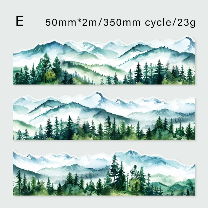 

Journamm бумажные ленты с рисунком деревьев 50 мм * 2 м