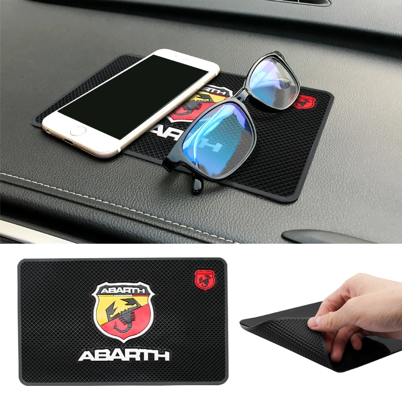 

Car Dashboard Sticky Non Slip PVC Mat Phone Holder Anti-Slip Silicone Mat For FIAT Abarth 500 Grande Punto Panda Ducato Stilo