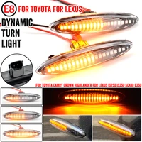 2 pieces led dynamic side marker turn signal light sequential blinker light for lexus is250 is350 sc430 toyota mark x reiz crown