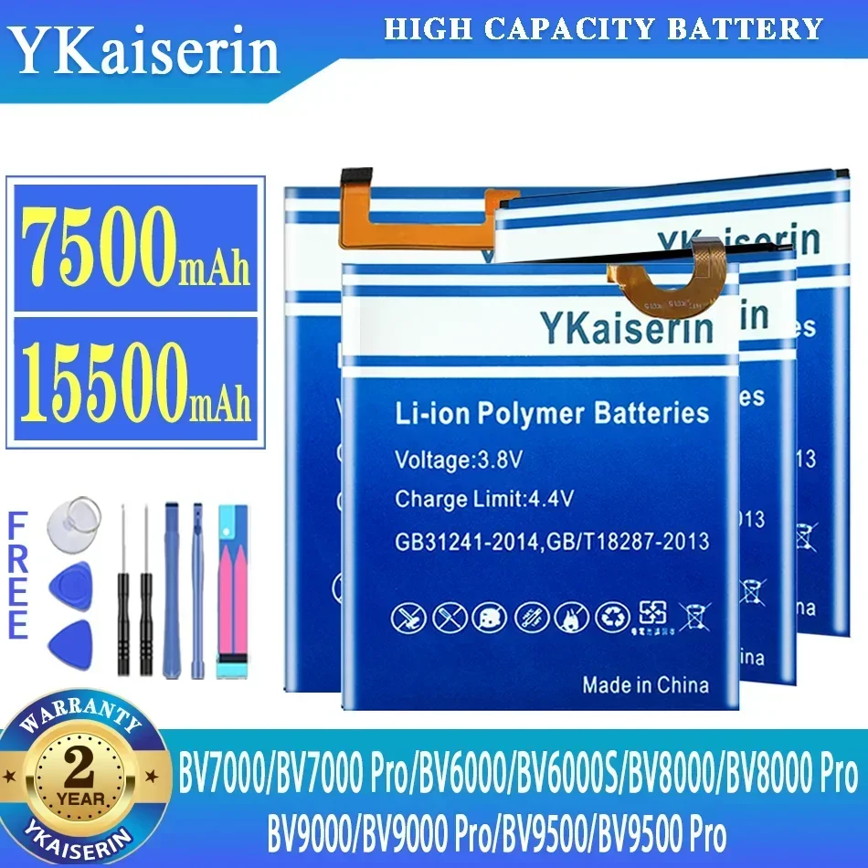 Аккумулятор YKaiserin для Blackview BV6000S BV7000 BV8000 BV9000 BV9500 Pro Batteria