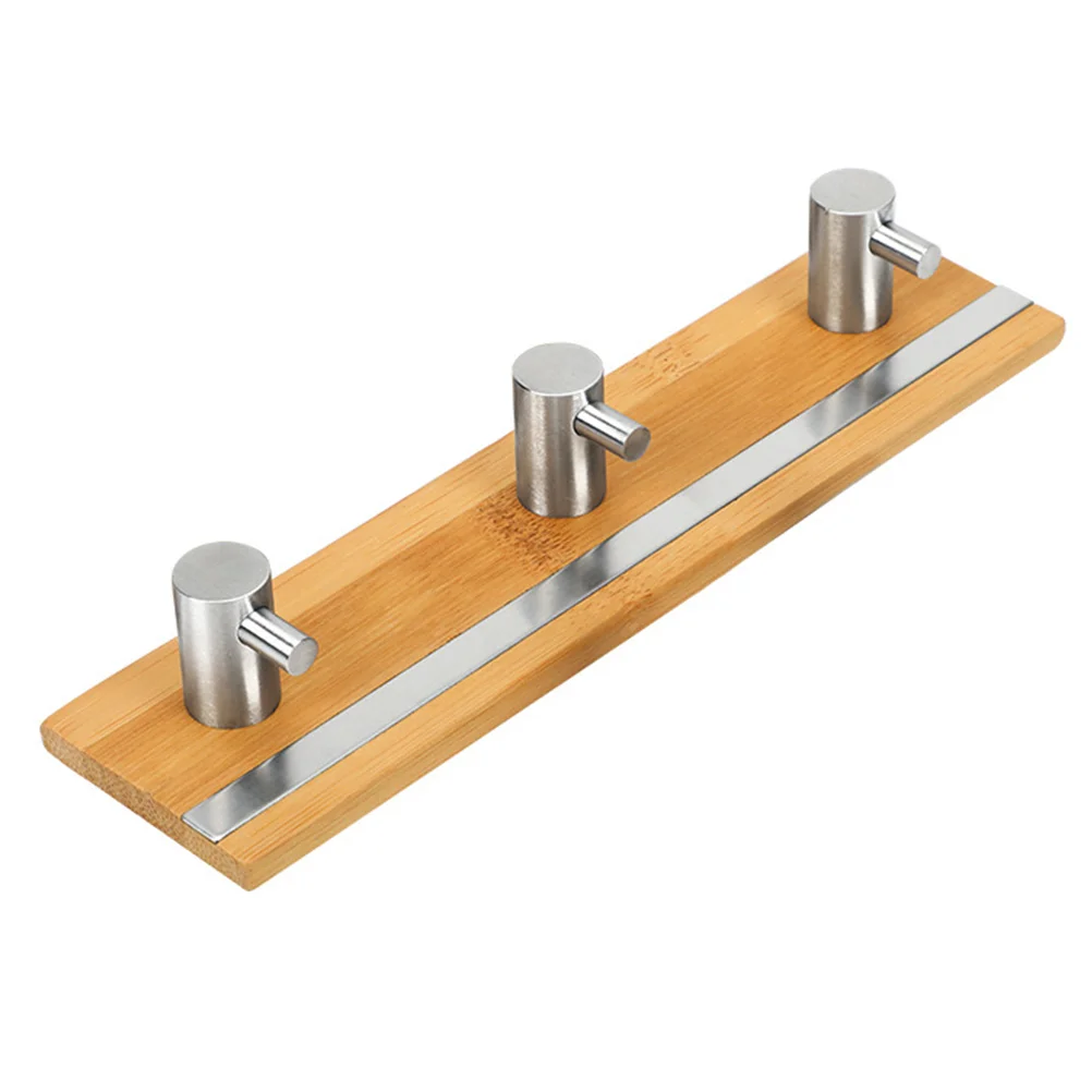 

Wooden Wall Mounted Coat Rack: Wall Hook Farmhouse Punch- free Hook Rail for Hanging Clothes Hat Robes Towels Hats