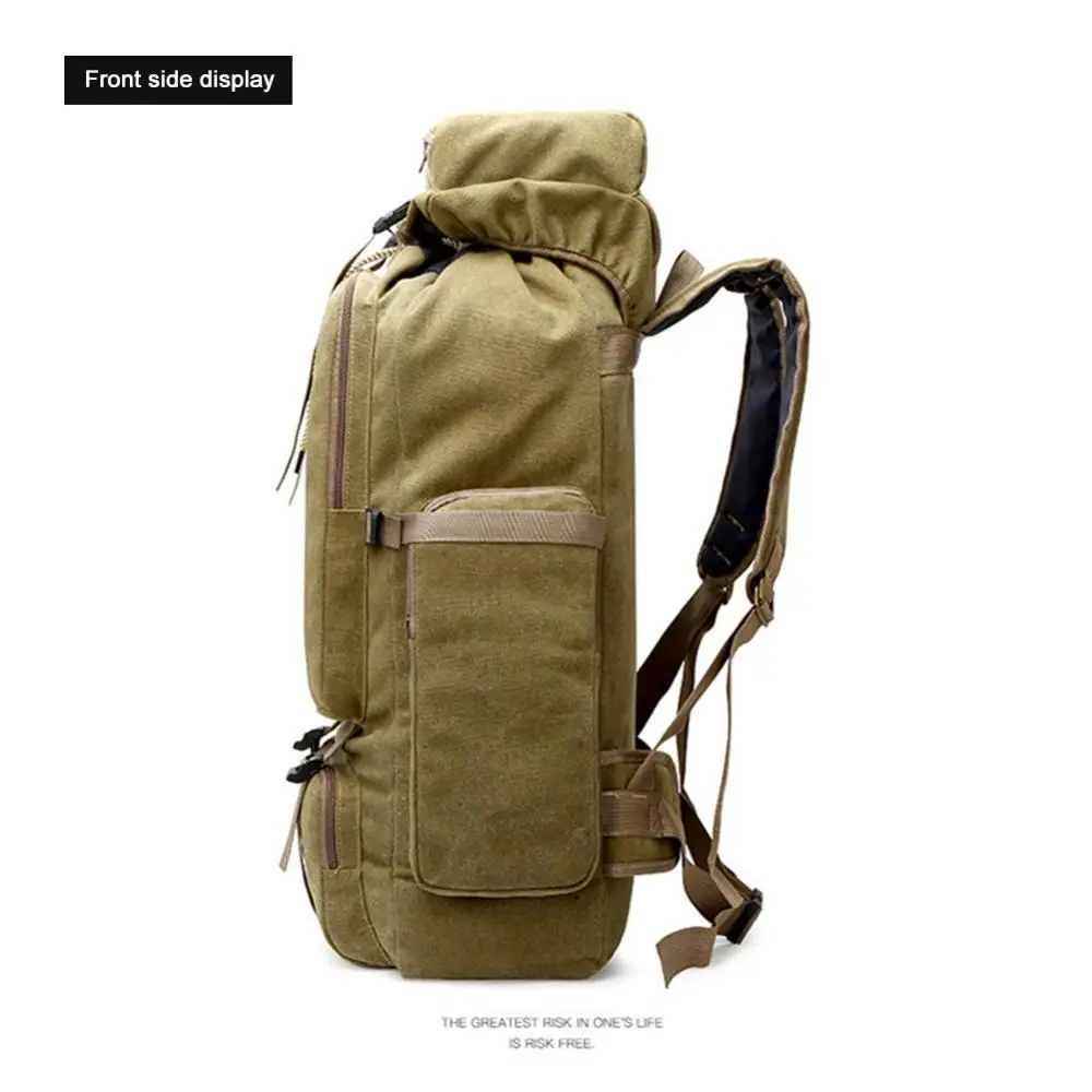 

Нейтральный туристический рюкзак, Вместительная дорожная сумка на молнии, с двумя отделениями для хранения, для отдыха на открытом воздухе, кемпинга, 80 литров