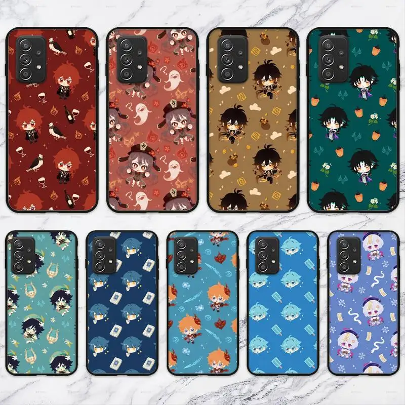 

Cartoon Cute Genshin Impact Phone Case For Samsung Galaxy A02 A12 A21 A22 A32 A41 A42 A51 A71 A72 Shell