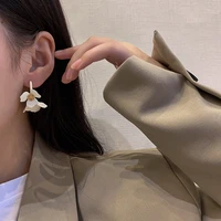 2022 korean pendant earrings for women white petal flower wedding party boho jewelry wedding party accessories gifts for girls