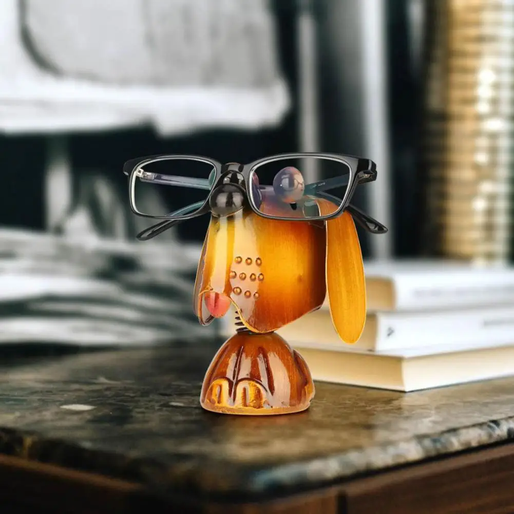 

Fine Workmanship Iron Hand-carved Lovely Dog Eyeglass Holder for Bedroom