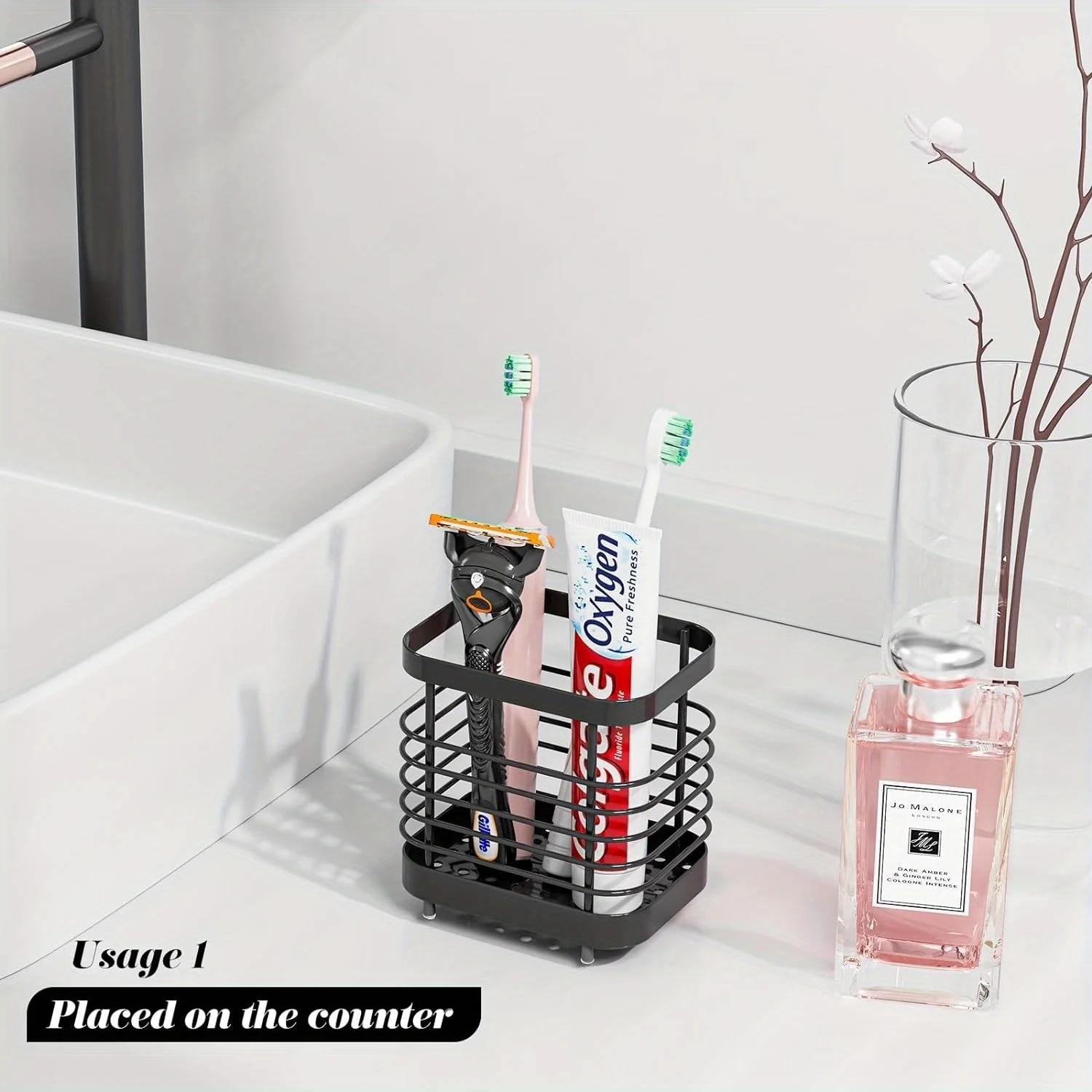 Отдельностоящий Держатель Для Зубных Щеток Из Нержавеющей Стали Органайзер